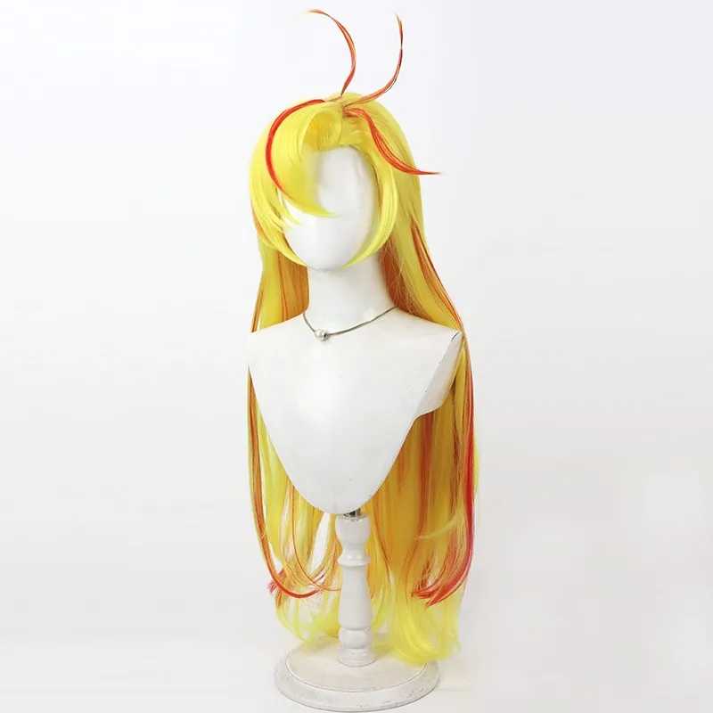 Juego Regina Cosplay peluca pelo largo amarillo con reflejos rojos Cosplay pelo para Comicon fiesta adultos mujeres hombres