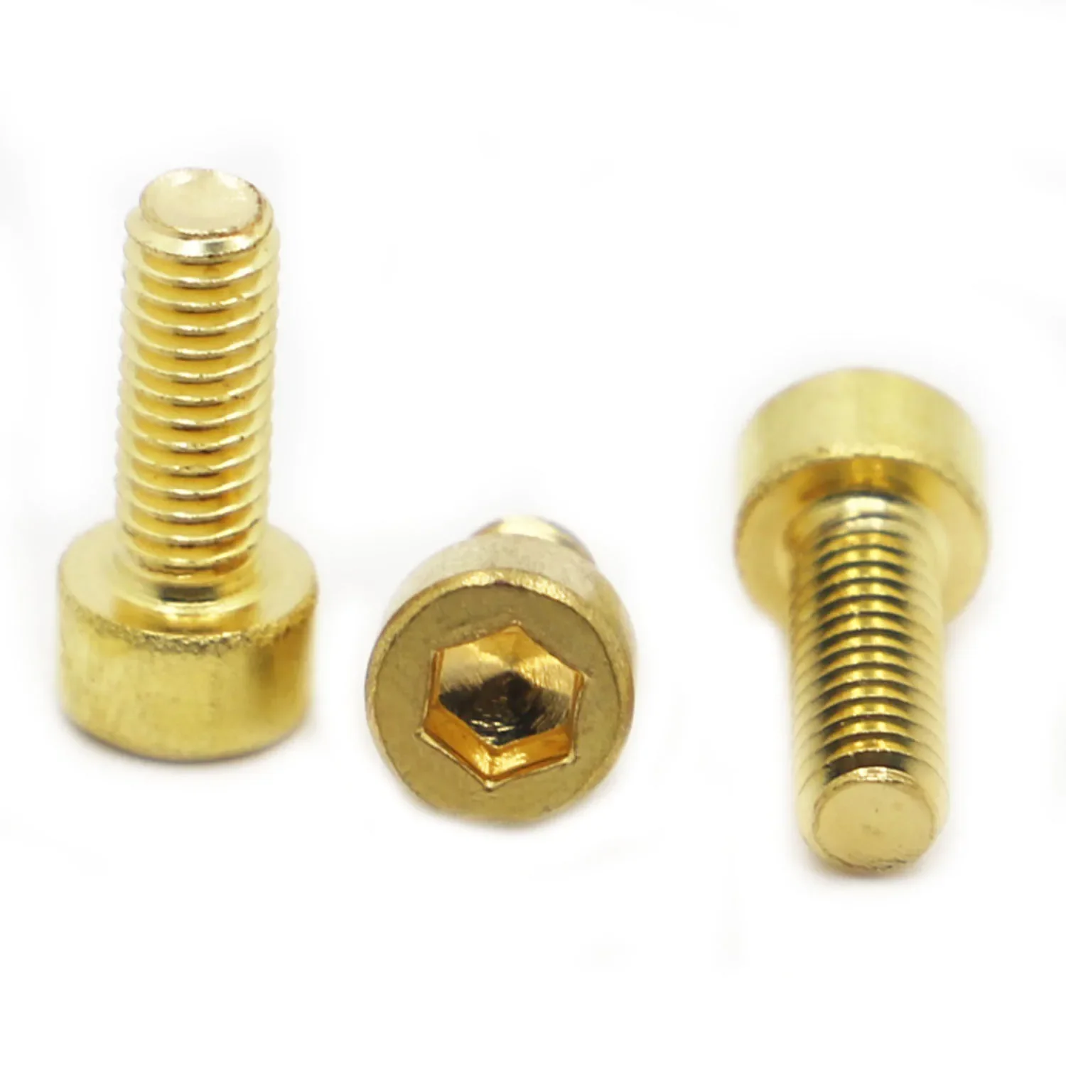 Brass Hexagon Hex Socket Cap Head Screw M3 M4 M5 M6 M8 M10 Allen Key Head Screw Bolts DIN912
