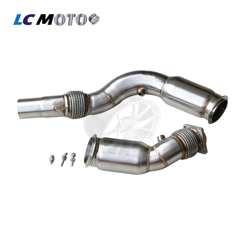 Catted Downpipe With 200 Cell Catalytic Converter For BMW S55 F80 M3 F82 M4 F87 M2C