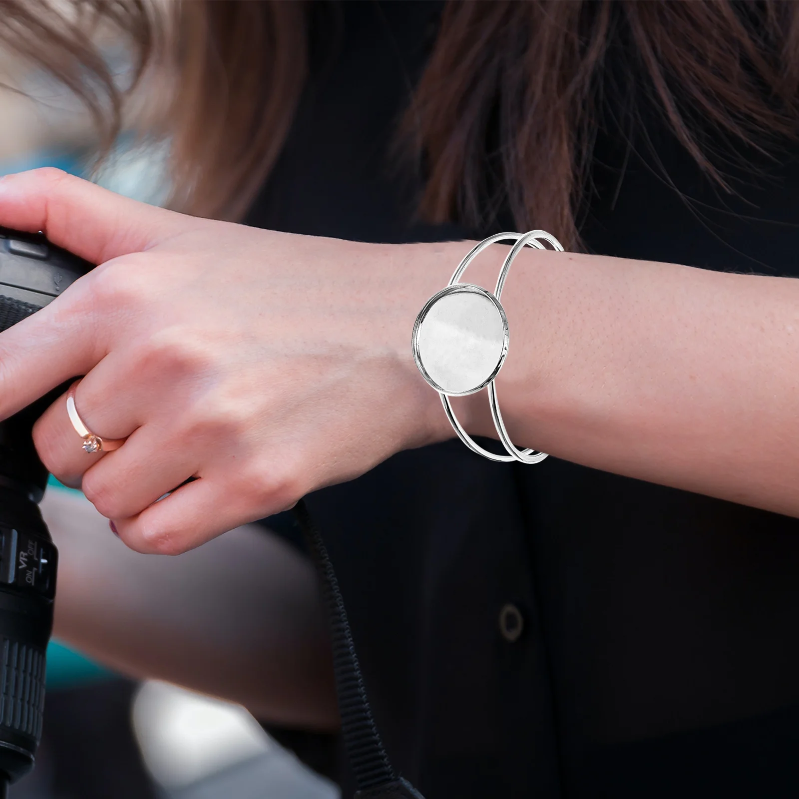 10 Pcs Copper Bracelet Base Kits Blank Bezel Materials Home Craft Supplies Jewelry Making Tools Customizable