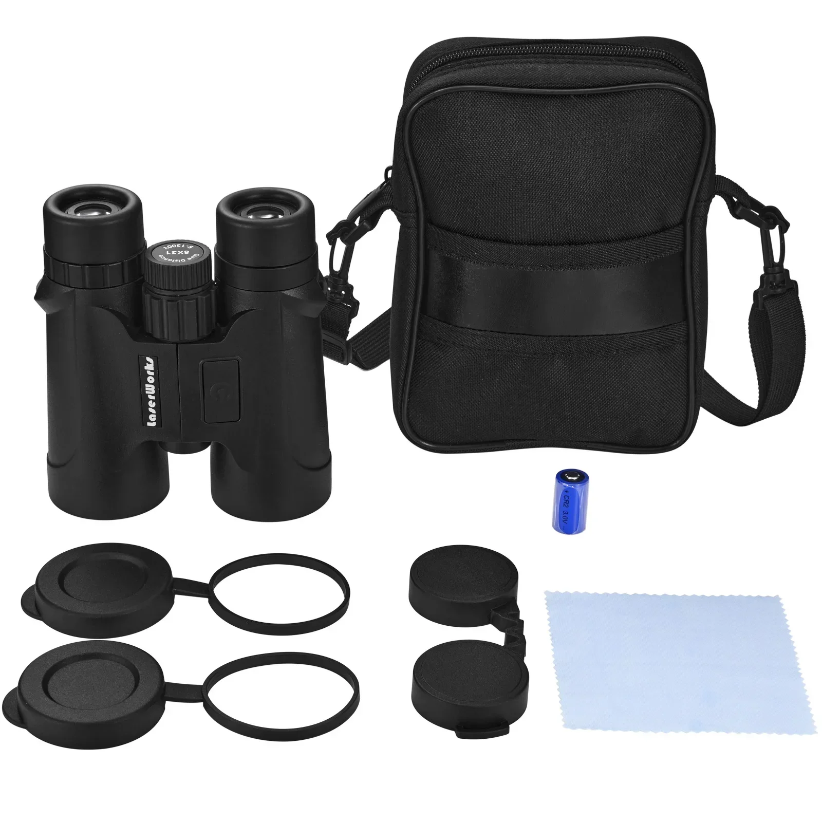 10x42 binocular with laser rangefinder waterproof warranty 12 months