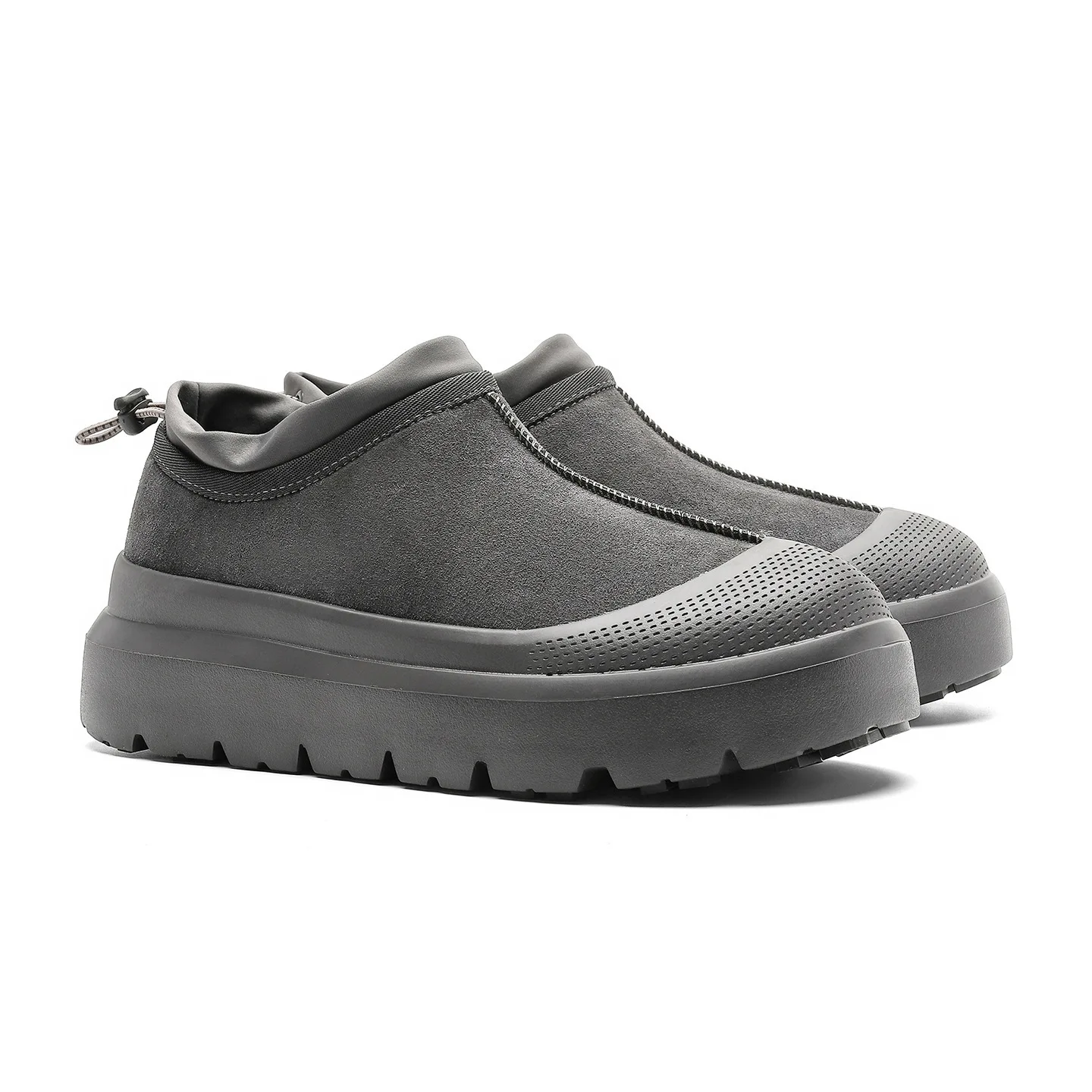 2026 Genuine Leather Men and Women Couples Winter Low-top Cotton Shoes Piled Thickened Snow Boots