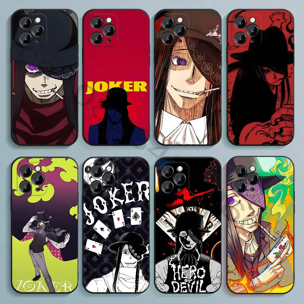 

J-Joker fire f-force Black Soft TPU Phone Case For iPhone 17 16 15 14 13 12 11 Pro Max Mini Plus E Shell Printed