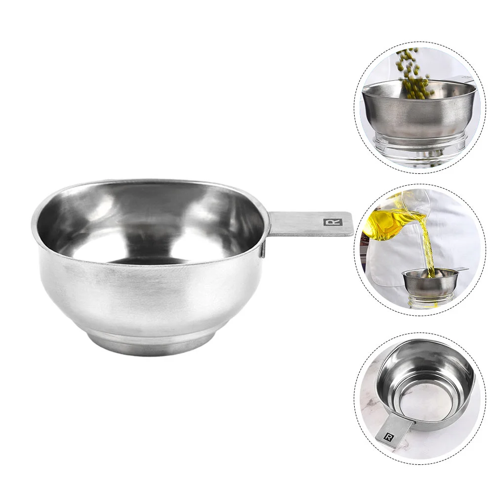 Large Diameter Funnel Stainless-Steel Oil Hopper Colander Cooking Kitchen Home House Household