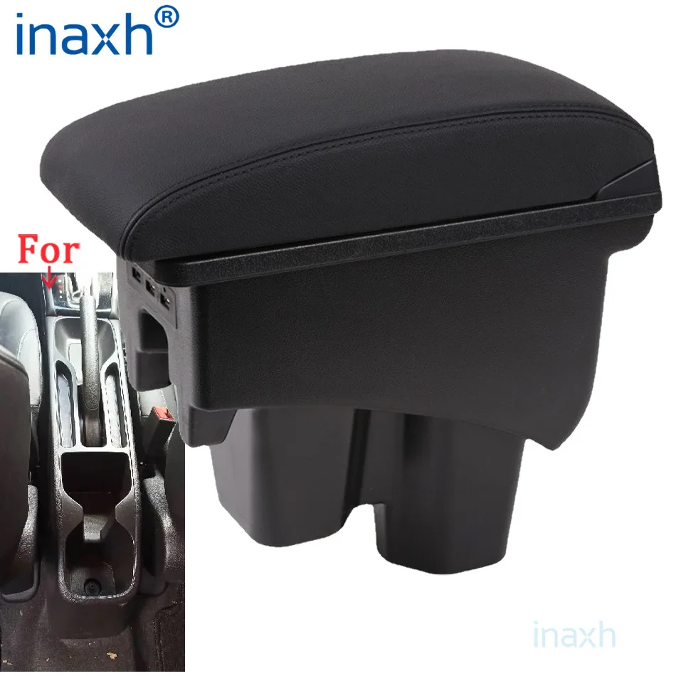 For Honda City Armrest Box For Honda New City Car Armrest Heighten Double layer Storage box Retrofit Car Accessories With USB