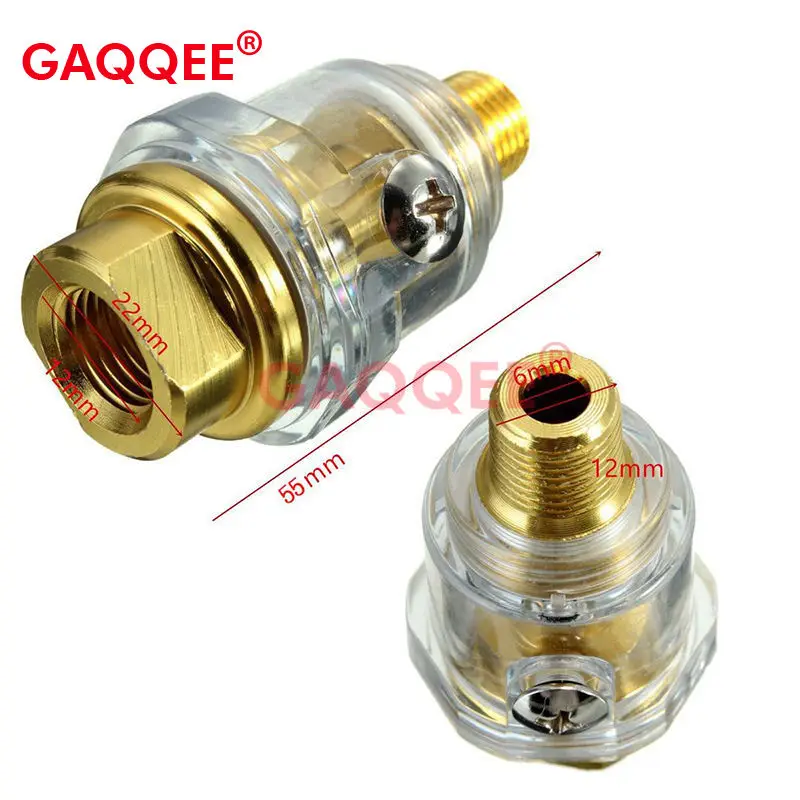 1/4 Threaded Oiler Lubricator for Pneumatic Tool Air Tool Compressor Pipe Hose Oiler Automatic Oiling with Filter Pipe Fittings