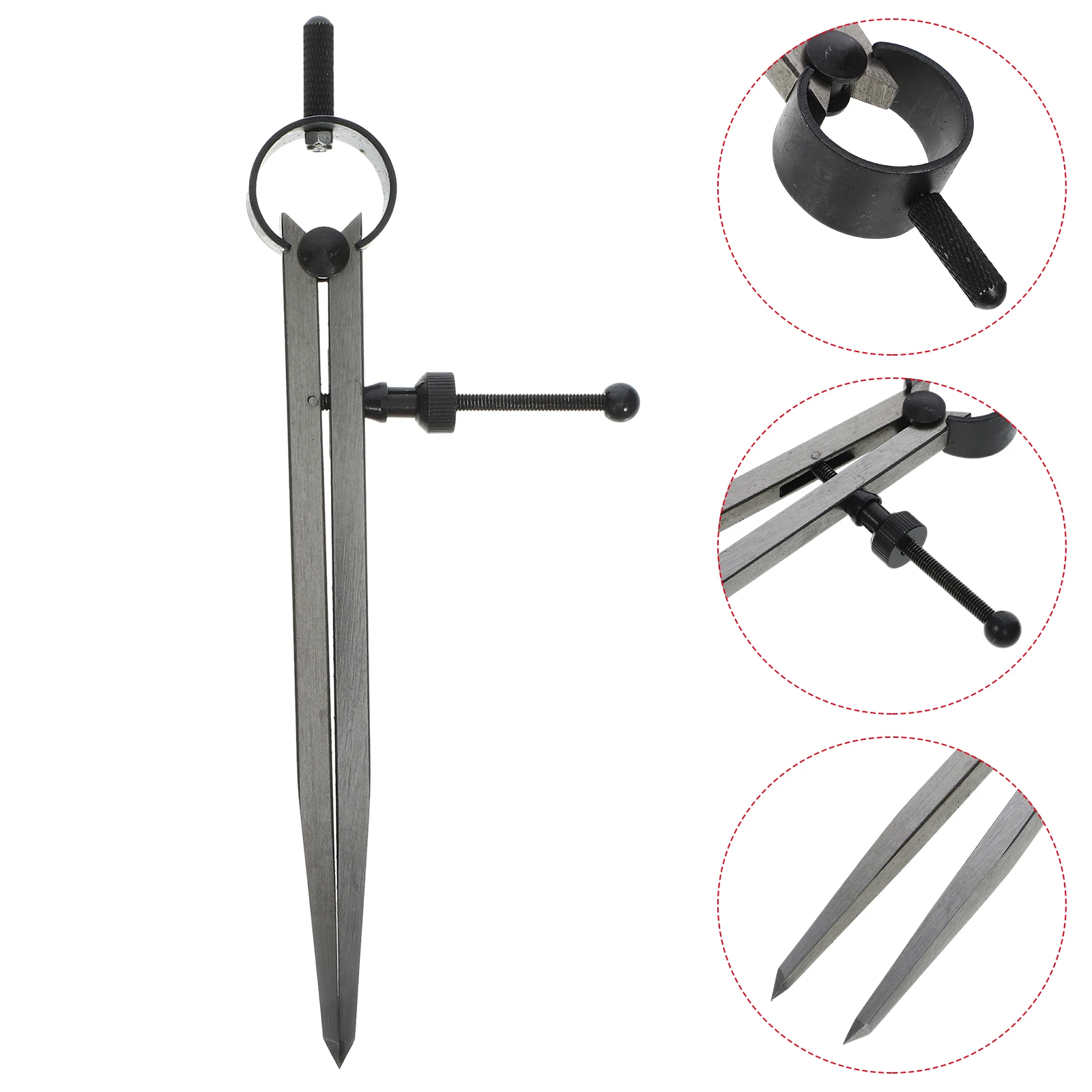 

Premium Spacing Gauge Iron Precision Bow Compass Woodworking Craft Marking Tool Wing Divider Measurement Ruler
