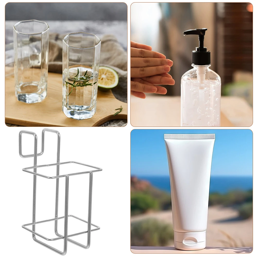 Portaoggetti in acciaio inossidabile Portaoggetti multifunzionale per bagno Cucina Bottiglia Tazza Organizzatore Doccia a mano