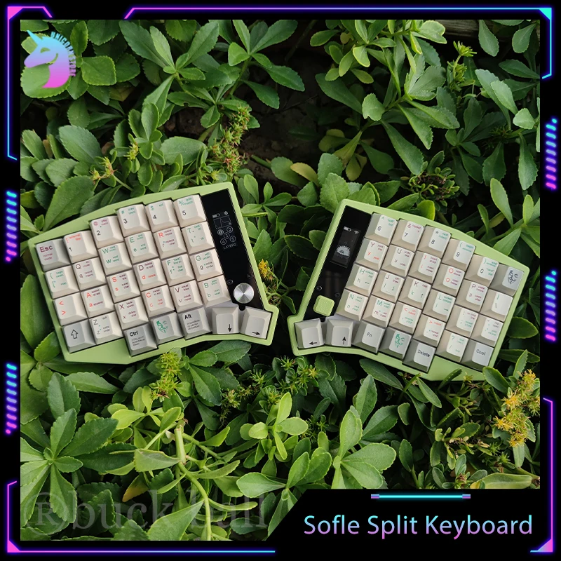 Nowa klawiatura Sofle Split Corn Keyboard Knob Screen Bluetooth Hot Swap Zmk Scheme Niestandardowe klawiatury Widok Klawiatura kierunkowa Prezent