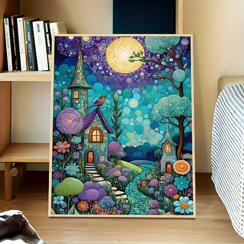 (Professional Art Use) 1 Set DIY Digital Oil Painting Kit, Requires Hands-on Completion, 40.64x50.8 cm Unframed, Featuring a Fai