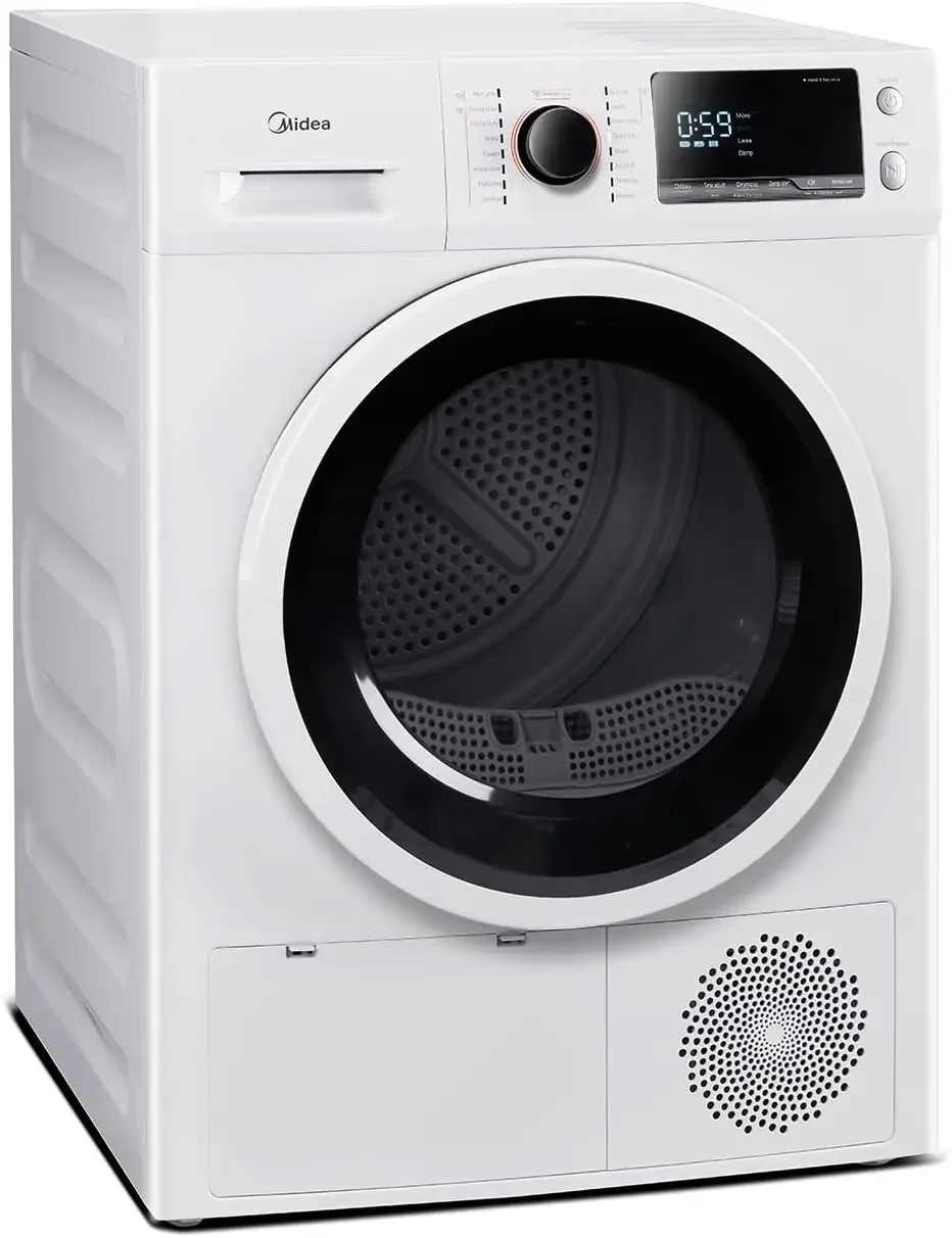 Dryer pompa panas, Ventless depan Load Dryer Stackable Mesin cuci, energi efisien & hemat ruang, 4.4 Cu.ft, putih