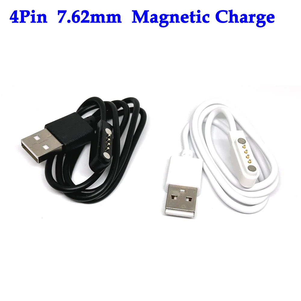 

Universal Magnetic Charging Cable USB Charger 4P 7.62mm Line Power Adapter Long Cord For Smartwatch Juicer Facial Beauty Devices