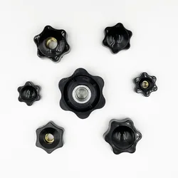 Manual Tighten Nut Thumb Clamping Knob Handle Plum Thread Hand Mechanical Star Nuts M4 M5 M6 M8 M10 M12 Plum Hand Tighten Nut