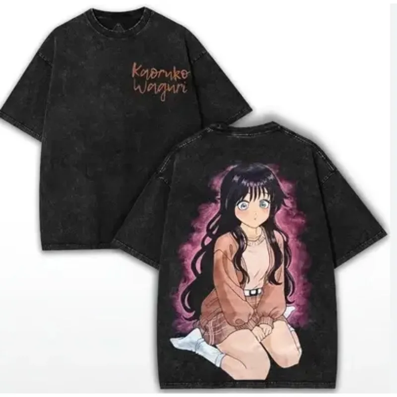 The Fragrant Flower Blooms with Dignity T-shirt Vintage Washed Y2K Aesthetic Unisex Oversized Short Sleeve Summer Cotton Retro