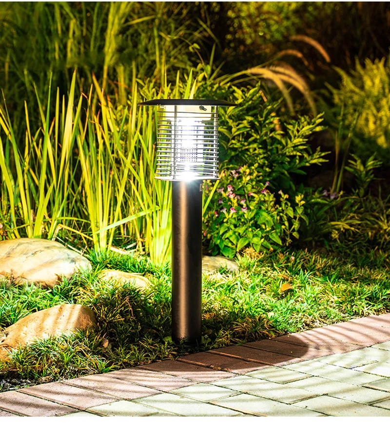 lampes-solaires-exterieures-contemporaines-led-violet-tueur-d'insectes-moustique-decor-etanche-cour-jardin-pelouse-lumiere