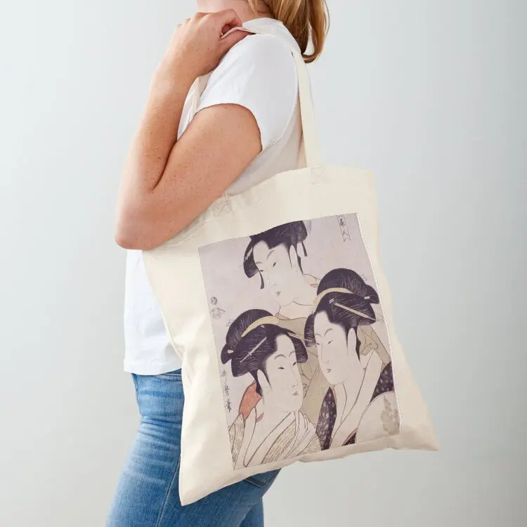 

Geisha: Three Beauties of the Present Day Tote Bag custom canvas bag bag for beach Women's tote Cloth bags
