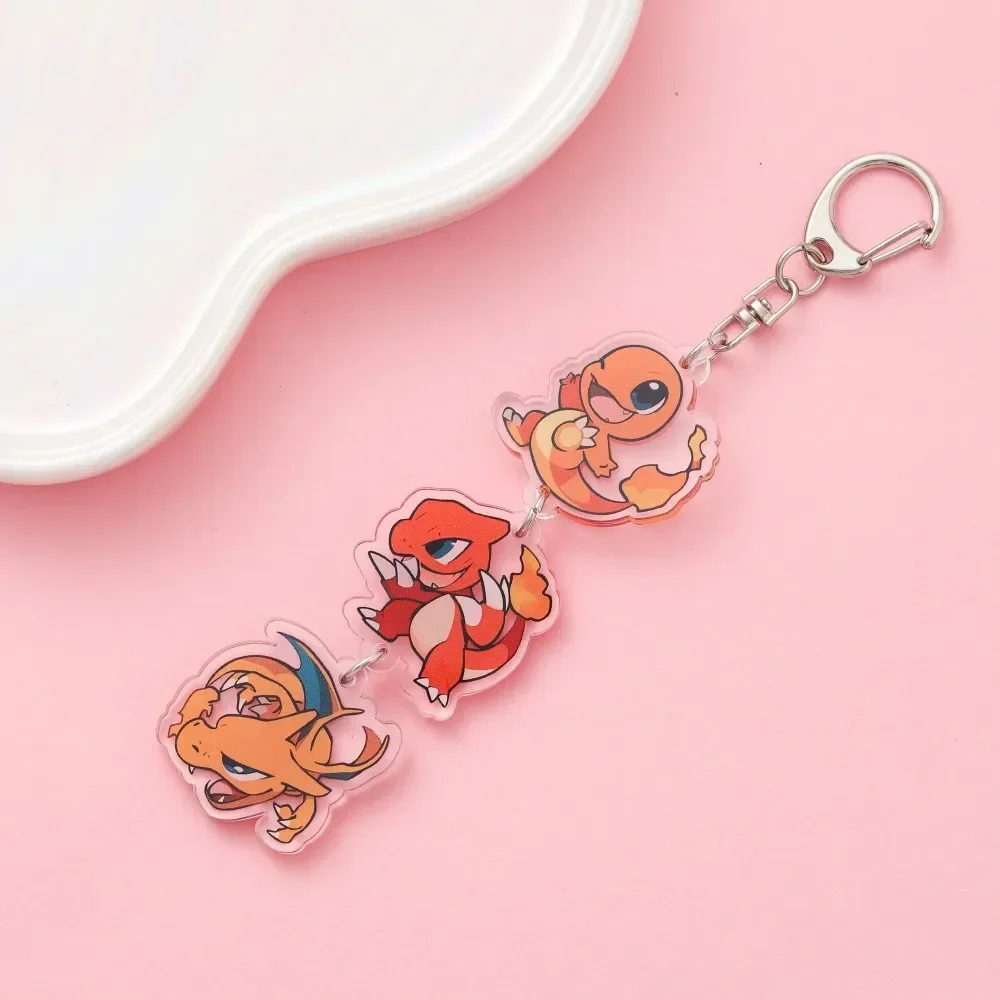 Pokémon Anime Acrylic Key chains Accessaries Cartoon Funny Bag Pendant Cute Creative Charm Car Keyring Friends Fans Gifts