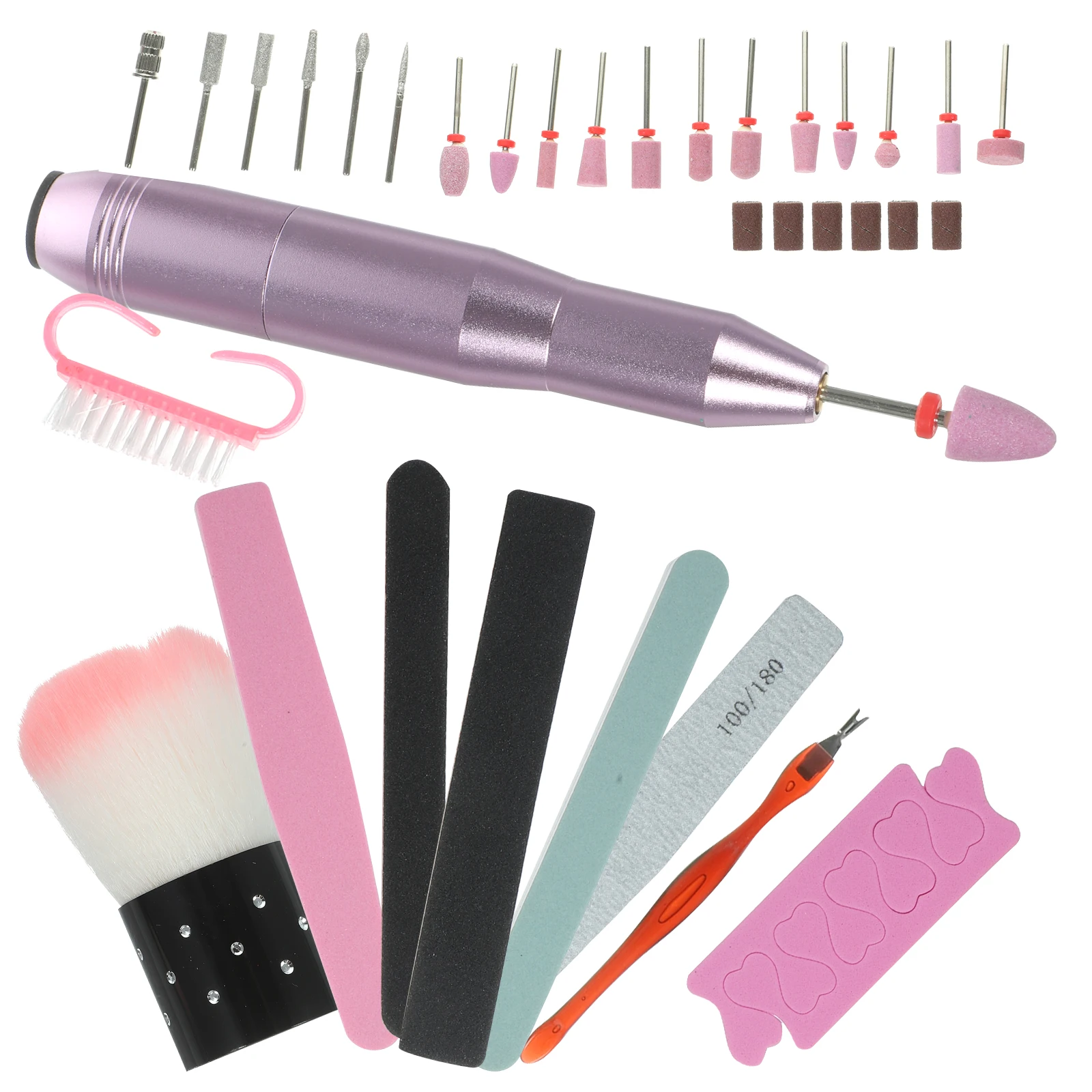 1 zestaw Elektrycznej Polerki do Paznokci, Przenośna Maszynka do Manicure, Narzędzie do Pielęgnacji Paznokci, Polerowania, Przycinania i Manicure