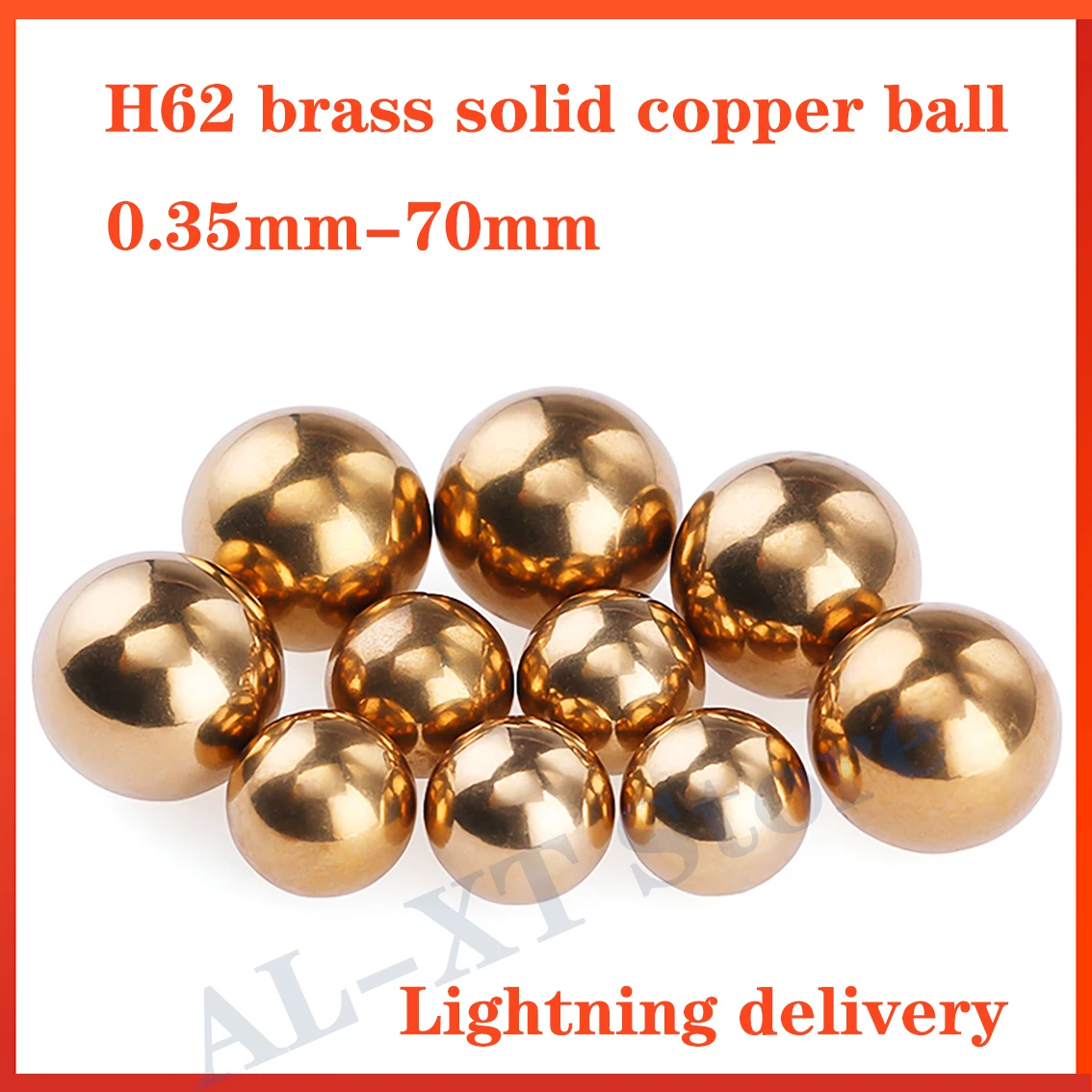 

1-1000PCS Solid Brass Ball High Precision H62 Brass Ball Smooth Round Copper Bead Ball Dia 0.35mm 0.4mm 0.5mm 0.6mm 0.7mm -70mm