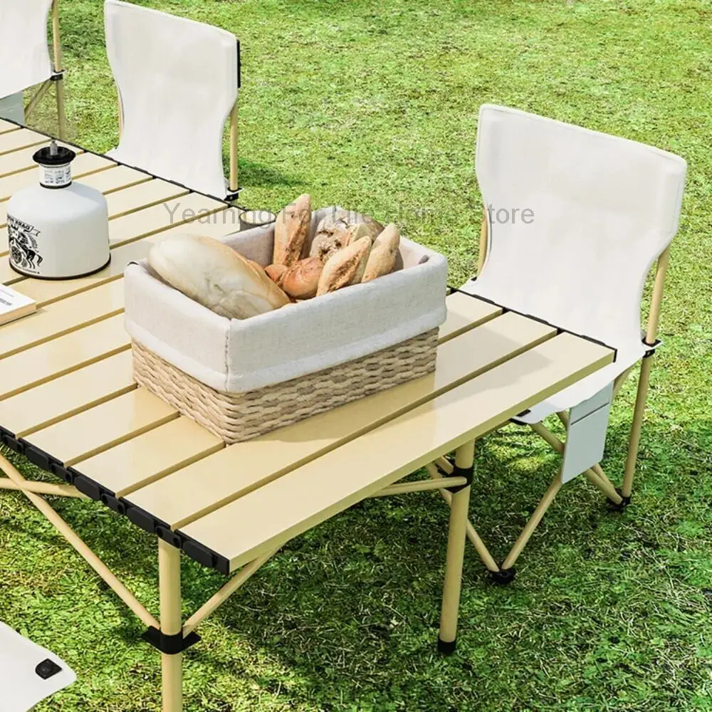 Outdoor Folding Table Portable Camping Table and Chair Picnic Equipment Camping Egg Roll Table Storage Pliante Mesa Furniture