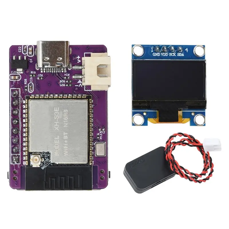 

ABZW Xiaozhi Ai Voice Dialogue Robot Module ESP32-S3-N16R8 MINI Development Board With 0.96-Inch OLED Screen Type C