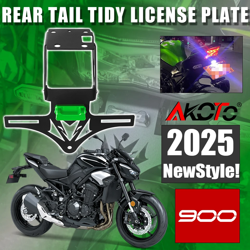 Guardabarros limpio trasero 2025-2026 eliminador para Kawasaki Z900 /SE Z 900 900SE Z900SE piezas de motocicleta accesorios LED para matrícula