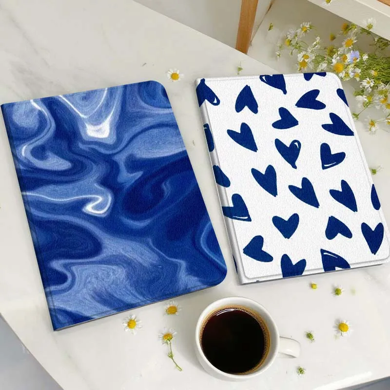 

Blue Swirl Abstract Pattern Gift Tablet Case For Huawei Honor MatePad MediaPad Air 5 6 7 11 V6 V7 V8 V9 X9 X8 T10 T10s C5e T5