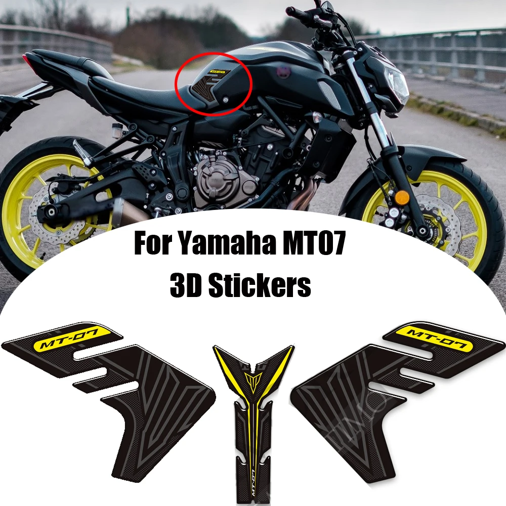 

Motorcycle Tank Pad Grips Stickers Decals Protector Gas Fuel Oil Kit Knee For Yamaha MT07 MT 07 SP MT-07 2018 2019 2020