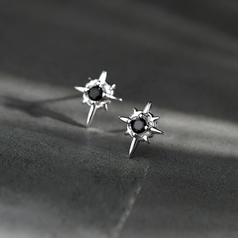 Zircon Star Earrings Small Exquisite Fashion Handmade Couple Jewelry Gift C1FC