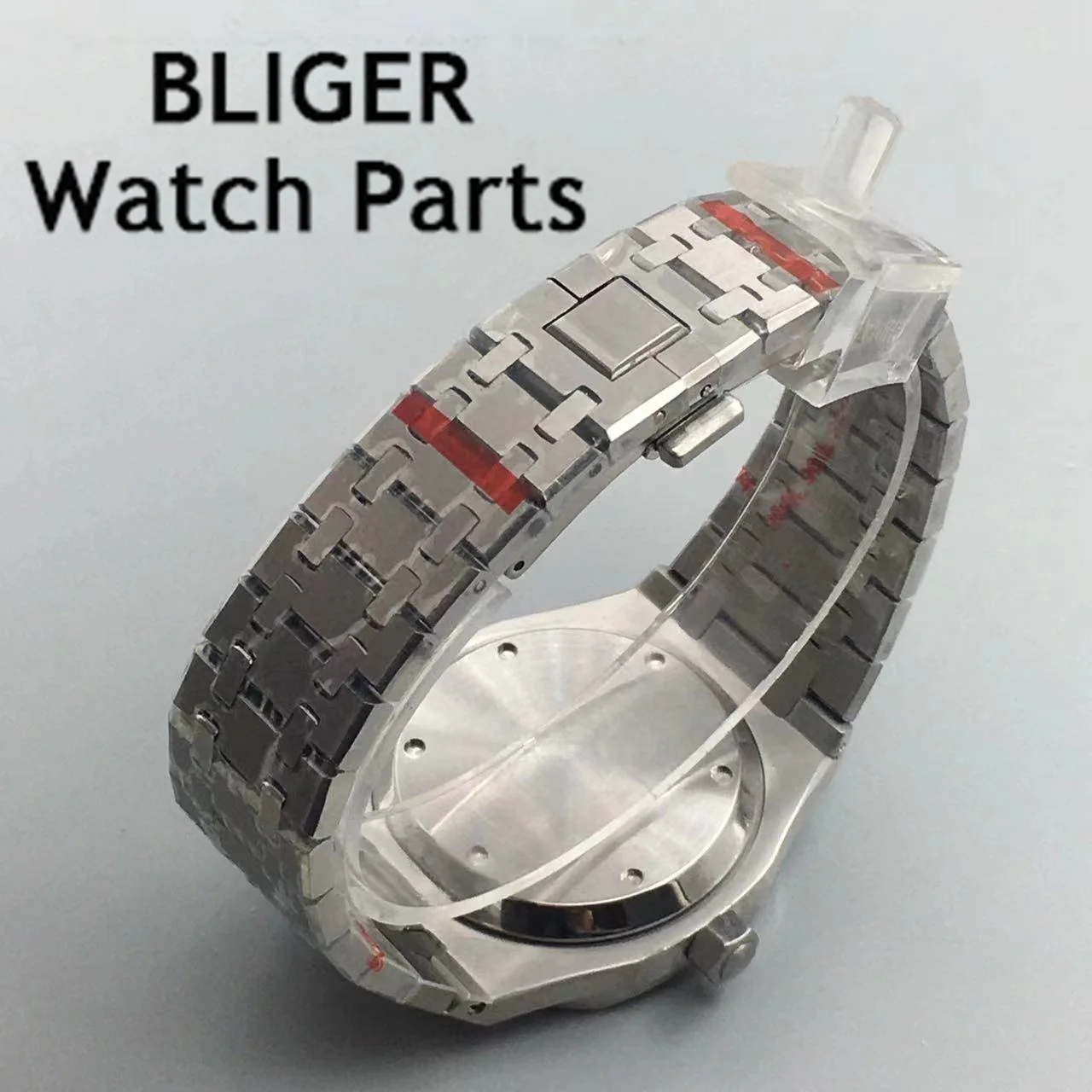 BLIGER Luxury NH35 41mm Sapphire Glass Gray Black Blue Dial Luminous Watch For Men Stainless Steel Square Case Screw Crown