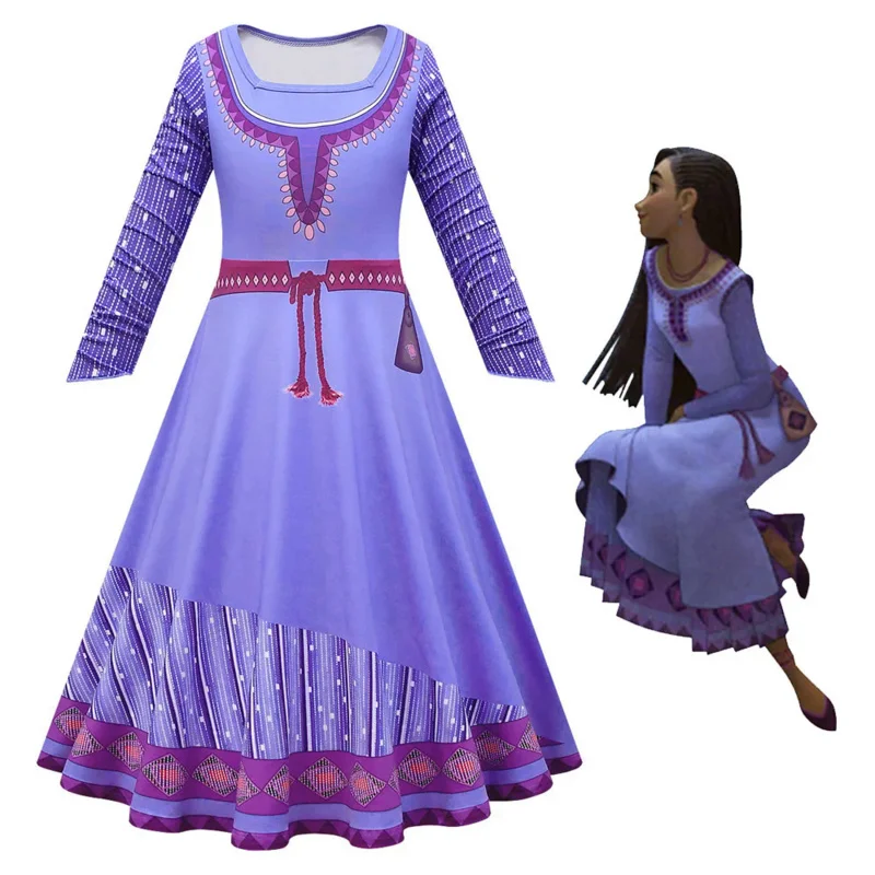 Vestidos con dijes de deseos para niñas, vestido de princesa Ashaing para carnaval, Halloween, disfraz de fiesta de cumpleaños, vestidos de graduación para niños