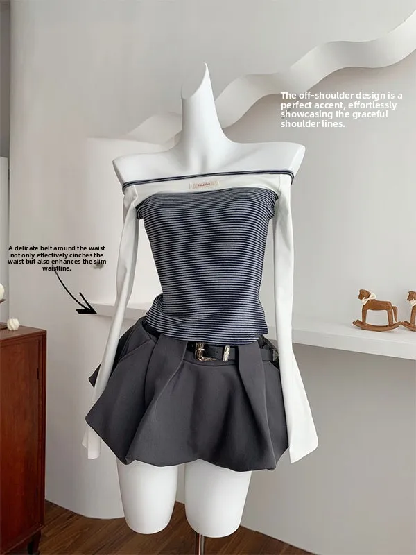 

Slimming High Waist A-Line Pleated Skirt Fashionable Versatile Anti-Light Casual Girls Skirts 2025 Design Sensual