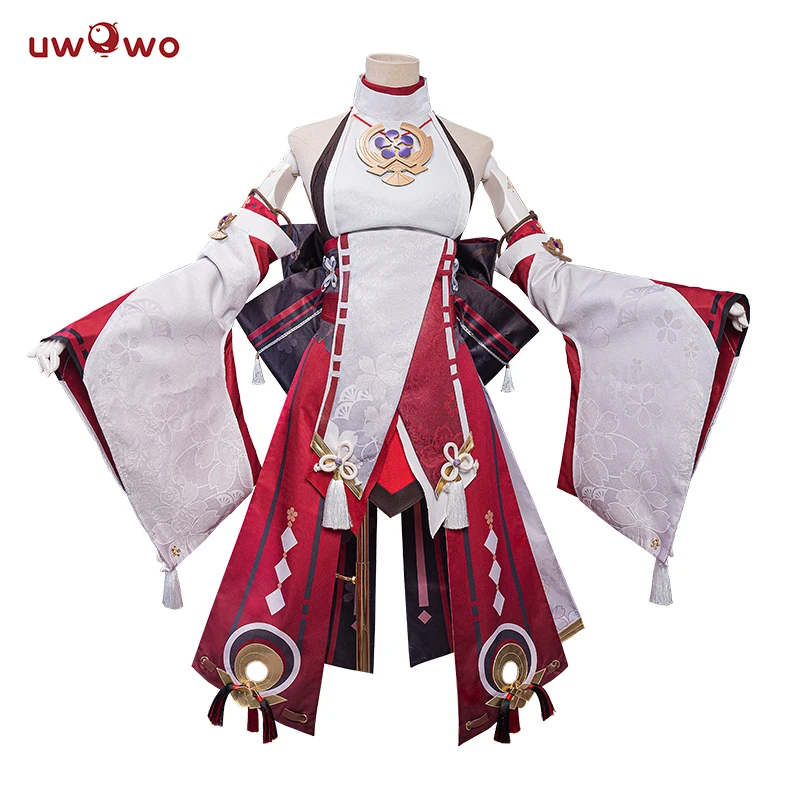 IN STOCK  UWOWO Yae Miko Cosplay Costume Game Genshin Impact Cosplay Guuji Yae Figure Dress Party Outfit Yae Halloween Costumes