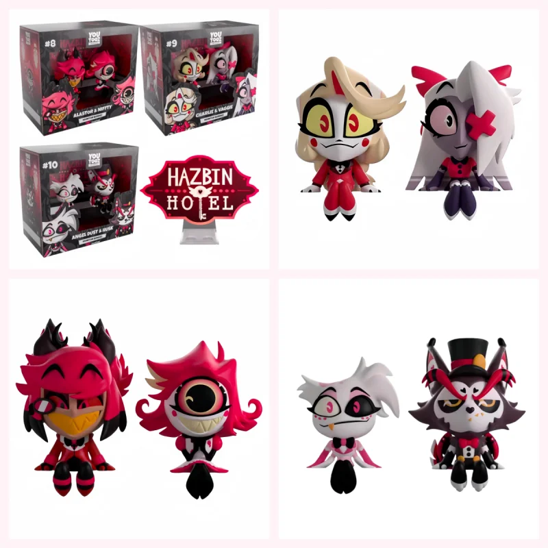 

Hot Official In Stock Genuine Spot Hell Inn Alastor & Niffty Charlie & Vaggie Angel Dust & Husk- Youtooz Pvc Model Collectible