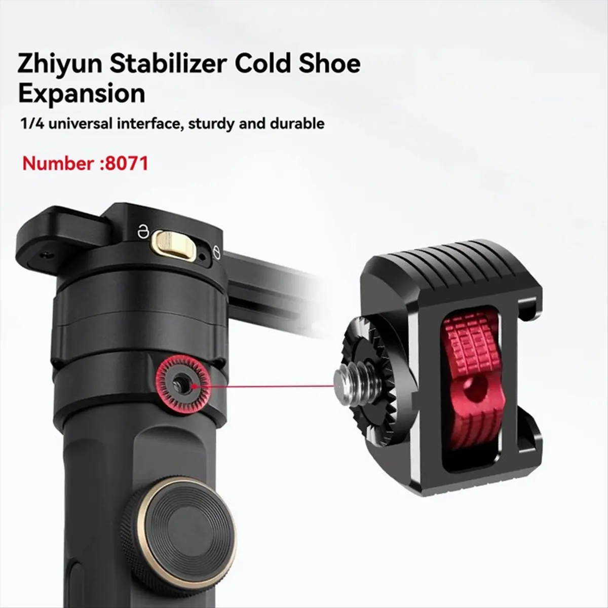 

AT33 Adjustable Cold Shoe Extension Plate for ZHIYUN Weebills Gimbal 1/4inch Quick Release Mount for Monitor Mic Video Light
