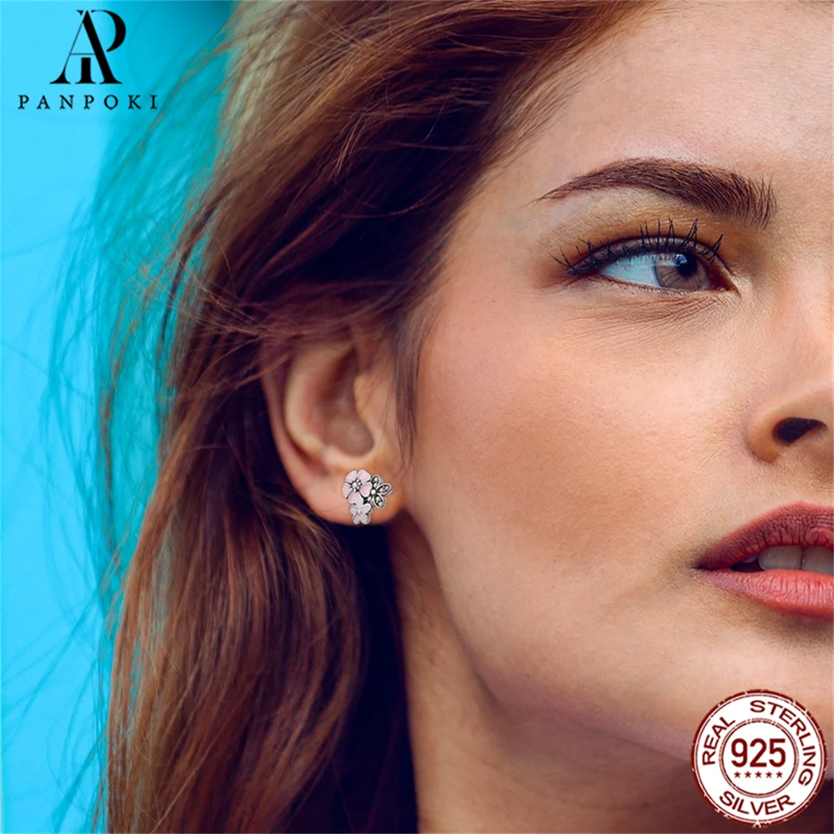 HOT 23 Style Sterling Silver 925 Daisy Flower Women Stud Earrings Original Earrings Ladies Wedding Jewelry Fine Birthday Gifts