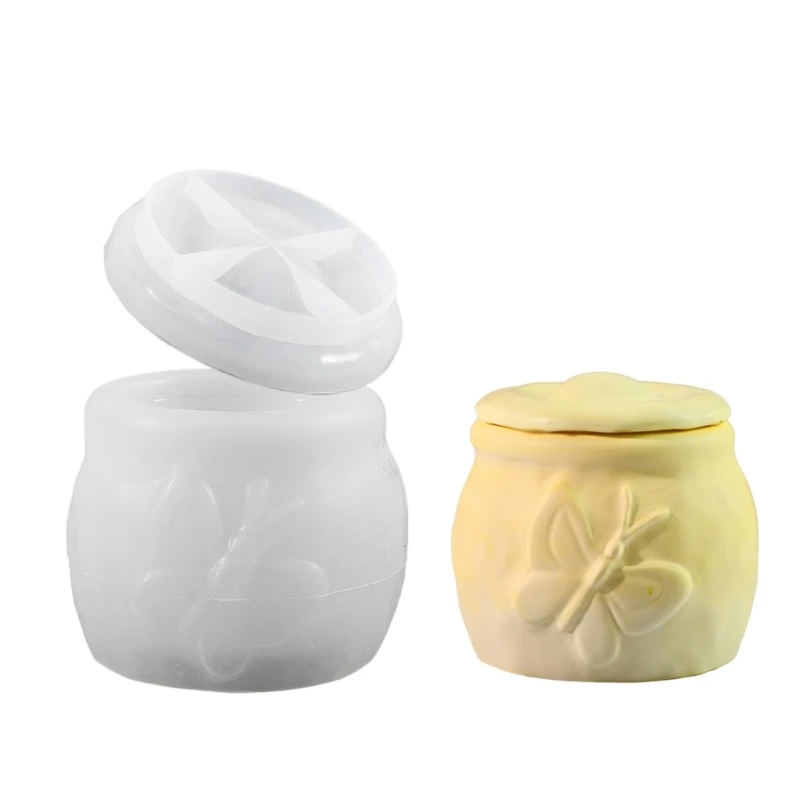 Sturdy Butterfly Storage Jar Crafting Mold Artistic Pots Mold for Crafting Butterfly Jars with Realistic Detailing R3MC