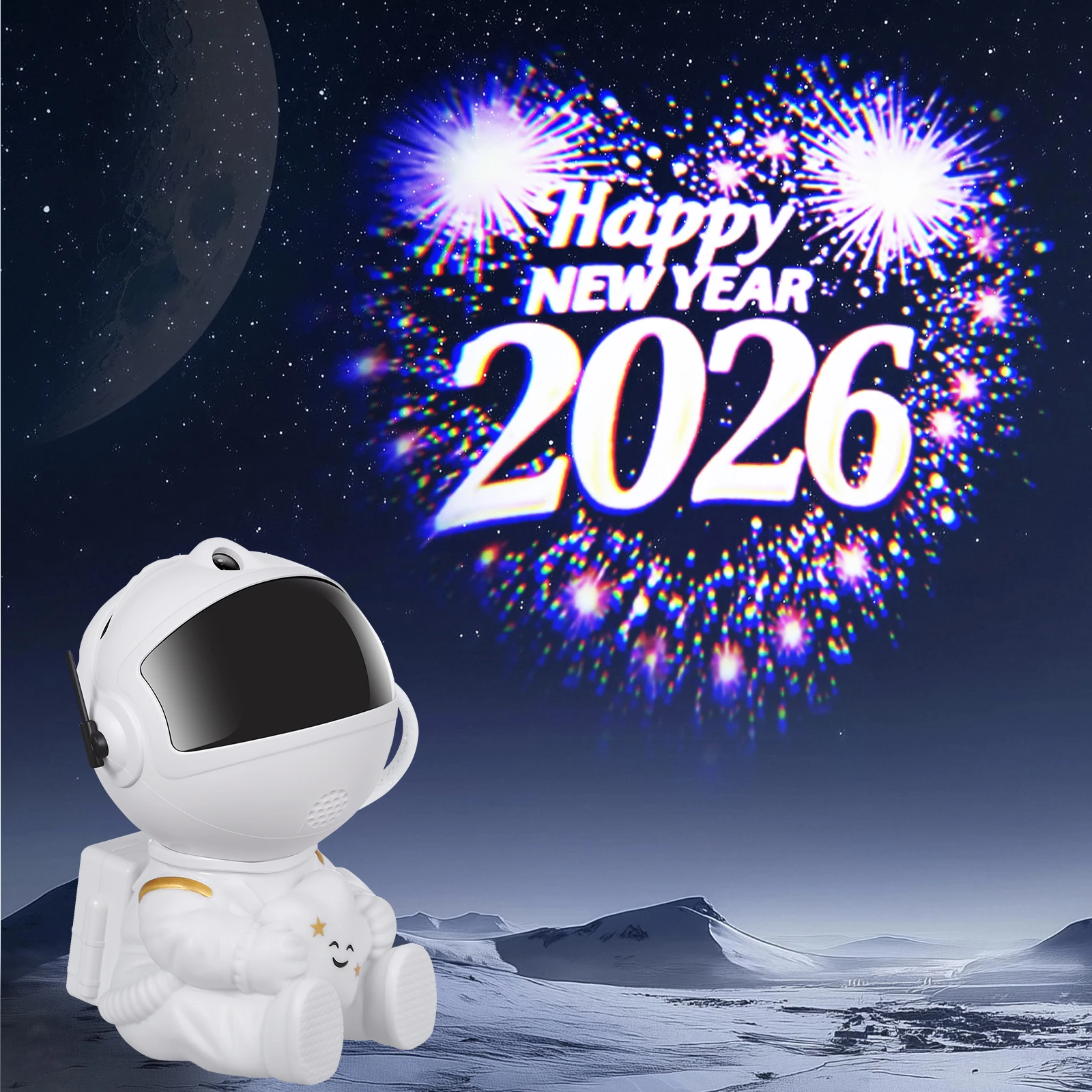 Christmas Astronaut Projector LED Night Light Projector Lamp, Bedroom Decoration, with 16 Christmas Patterns, Christmas Gift