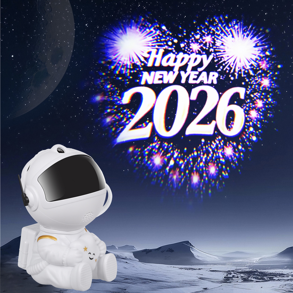  Christmas Astronaut Projector LED Night Light Projector Lamp, Bedroom Decoration, with 16 Christmas Patterns, Christmas Gift 