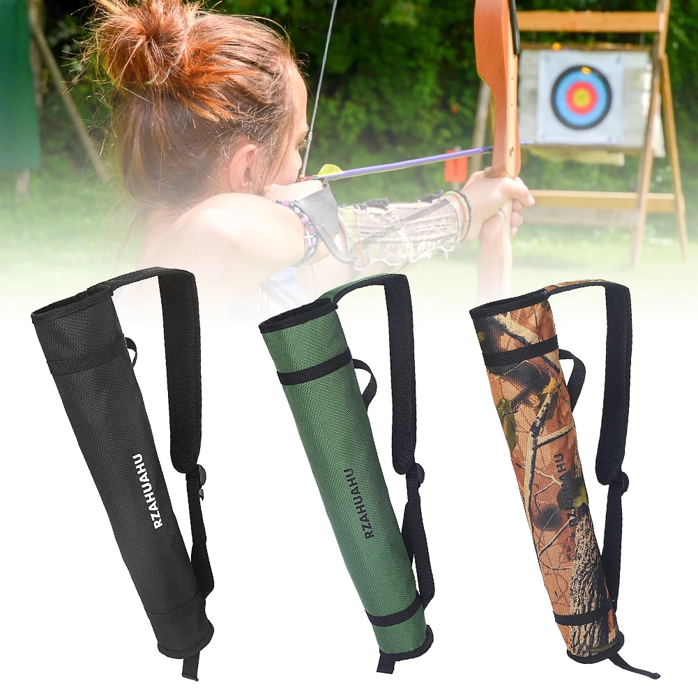 WSKEJI Arrow Quiver Holder Oxford Cloth Bag Portable Waist Hanging Bow Storage Pouch Dual Use for Outdoor Hunting Shooting