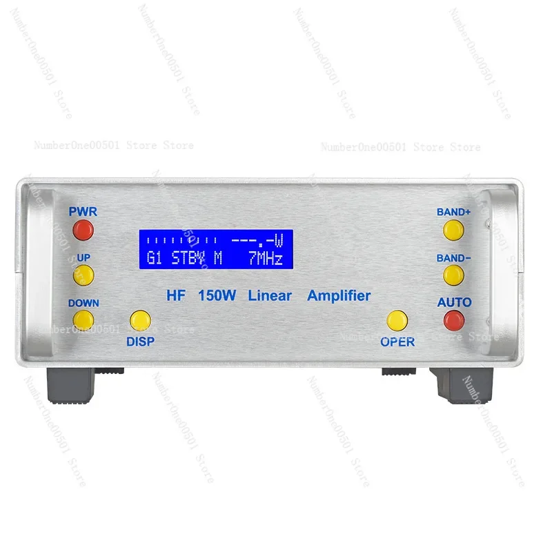 

100W Shortwave Radio Power Amplifier 4-Stage Gain 0-30MHz HF Band with Overvoltage Protection for Ham Station Transmitter