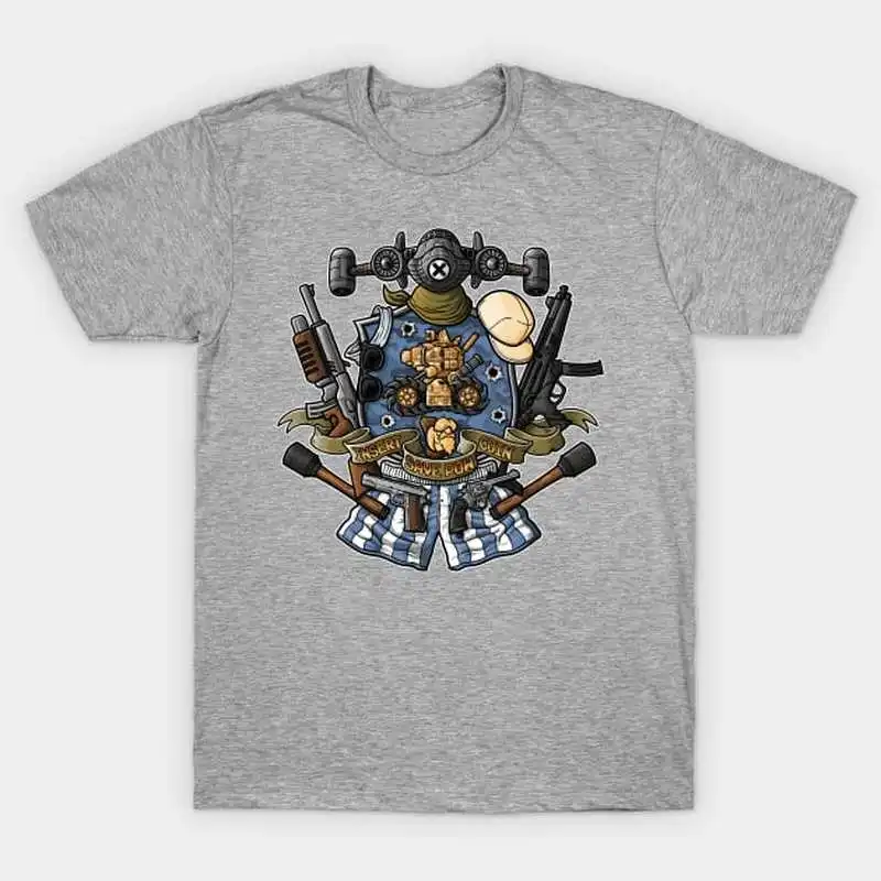 Metal Slug Game T Shirt 0813 Vintage Arcade Graphic Tee Retro Military Action Shooter printed Short Sleeve Casual Streetwear