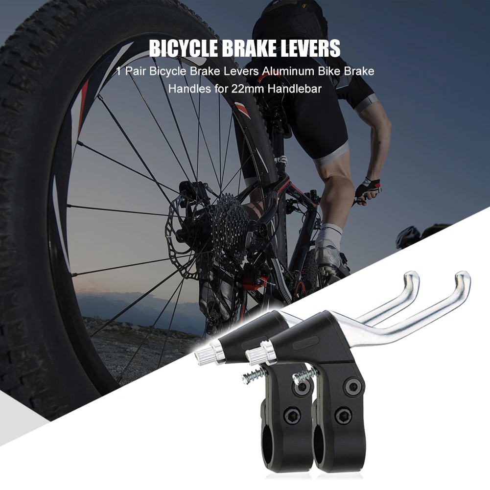 

1 Pair 22mm Bicycle Handlebar Handles Handbrake Aluminum Bike Handlebar Brake Handle Levers Cycling Accessories