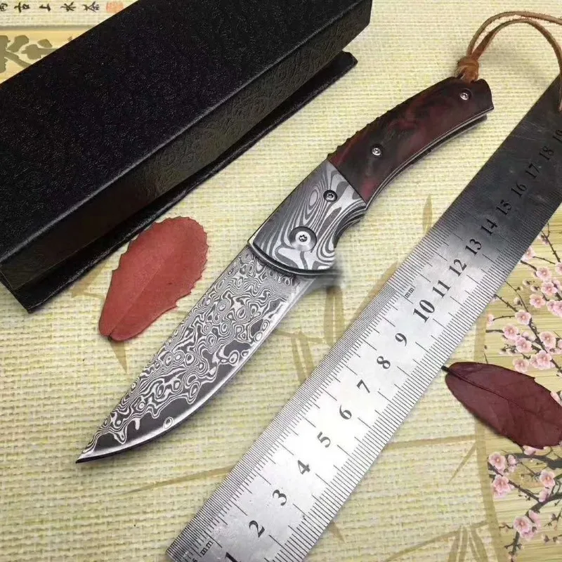 

Складной нож из дамасской стали, портативный нож для улицы, коллекция самообороны высокой твердости, бутик-нож