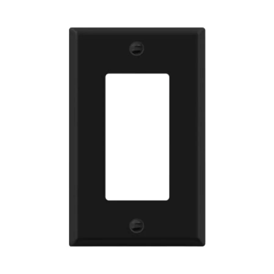 

Decorator Switch Metal Wall Plate, Outlet Cover, Corrosion Resistant, 1-Gang 4.50" x 2.76", Powder Coated Stamped Steel, 7731-B
