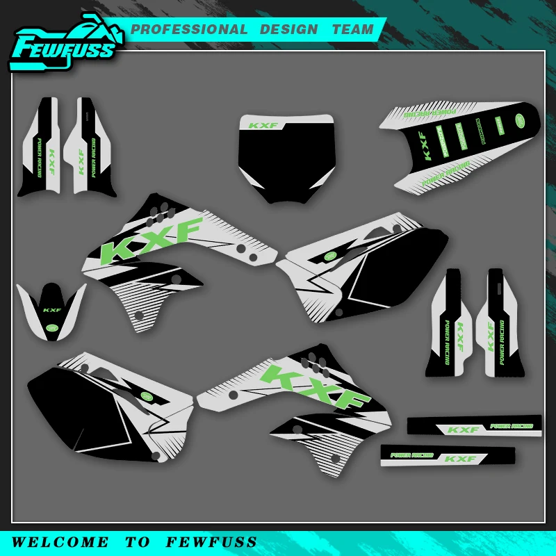 

Fewfuss для Kawasaki KX450F KXF450 KXF 450 KX 450F 2006 2007 2008, полная графика, наклейки, наборы наклеек, фон для мотоцикла