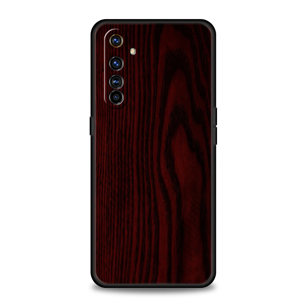 Carved Wood Phone Case for Realme 8 9 10 8i 9i 6 7 GT2 C21 C25 C11 GT Neo 3T Pro Plus 5G Shockproof Silicone Shell Coque Capas