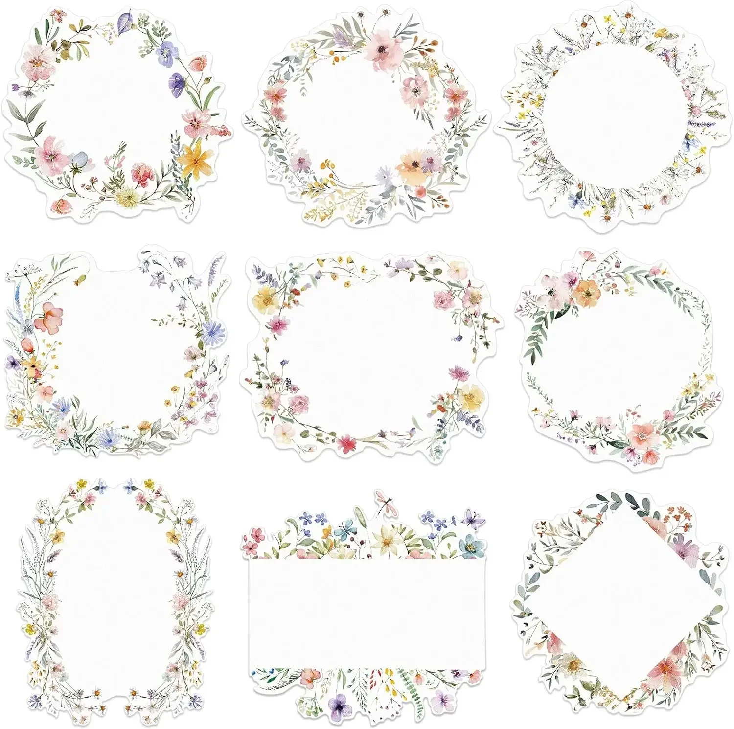 

90 Pcs Cutout Name Tags Water Bottle Labels Daycare Labels Self Adhesive Name Stickers Gift Tags for Classroom Home Desk Bulletin Board Decoration Party Favor 10 Sheets (Flower)