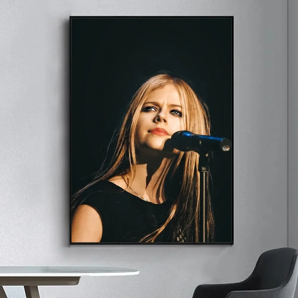 Singer Avril Ramona Lavigne Poster Fancy Poster Wall Sticker for Living Room Bar Vintage Decorative Painting Middle