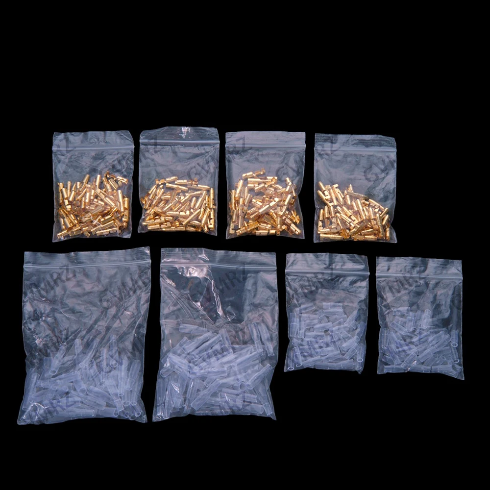 100 sets of sheathed 4.0 bullet-shaped male and female quick-connect wire connectors and cold-pressed terminals